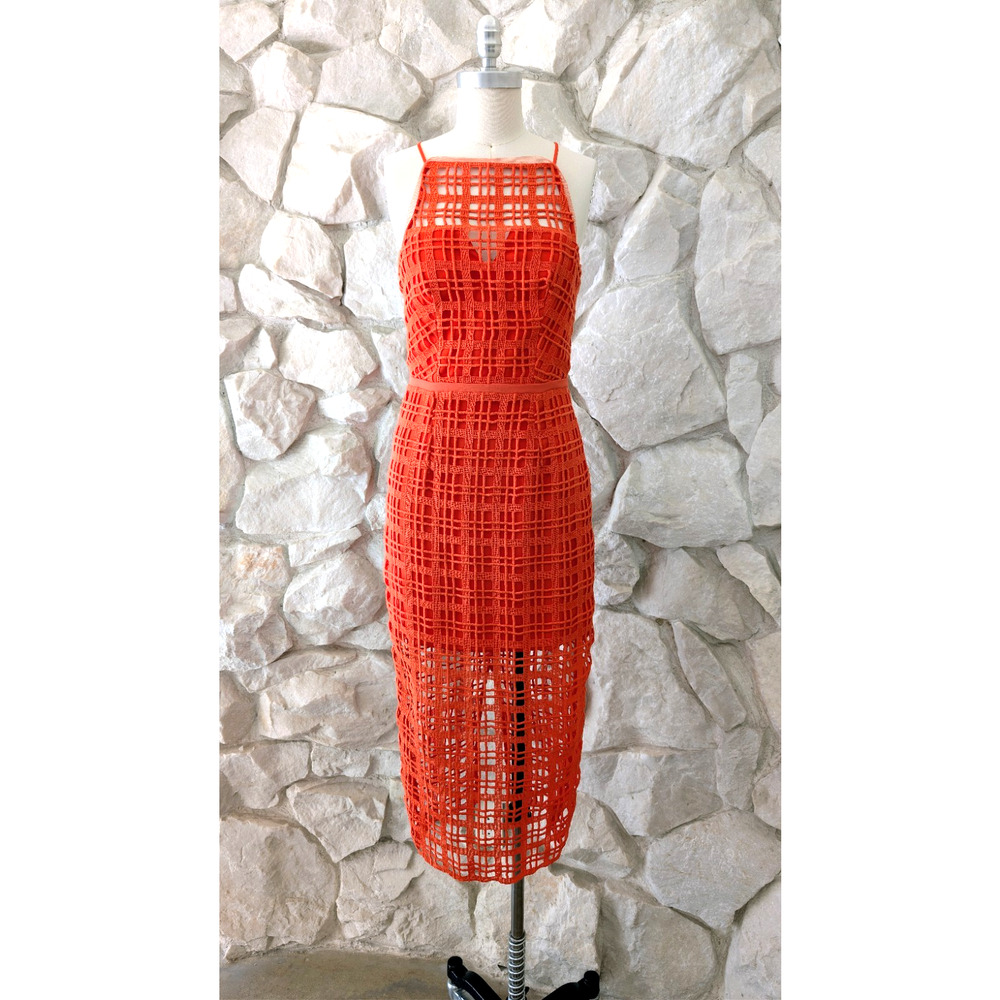 Manning Cartell Poppy colored Midi Crochet Dress